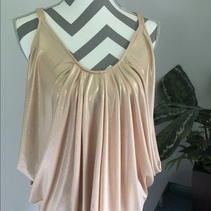 NY&Co Shimmery Gold “Butterfly” Tank XL